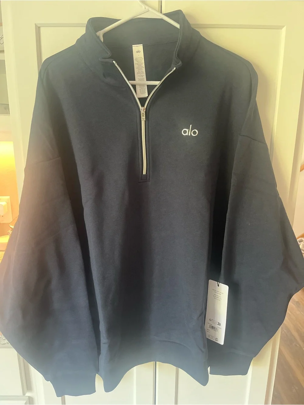 Alo Yoga Accolade 1/4 Zip Pullover – Navy – Size L – NWT